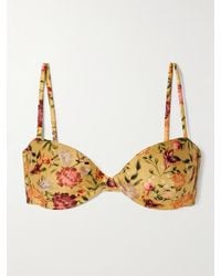 Agua Bendita - Magdalena Paramo Floral-Print Recycled Underwired Bikini Top - Lyst