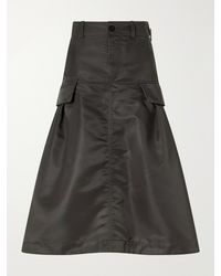 Sacai - Cargo Pleated Nylon-Twill Midi Skirt - Lyst