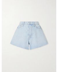 Mother - Flutter Denim Shorts - Lyst