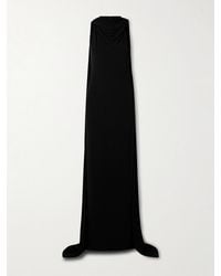 Brandon Maxwell - The Presley Cape-Effect Draped Stretch-Jersey Gown - Lyst
