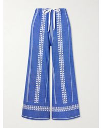 lemlem - Desta Straight-Leg Cotton Pants - Lyst