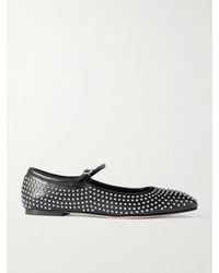 Aeyde - Uma Mary-Jane-Ballerinas Aus Leder Mit Nieten - Lyst