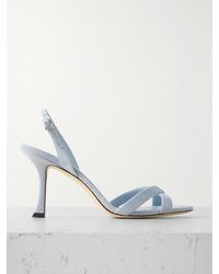 Jimmy Choo - Elsy 90 Suede Sandals - Lyst