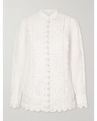 Zimmermann - Aster Embroidered Blouse - Lyst