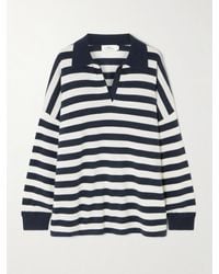 arch4 - Victoria Oversized-Pullover Aus Gestreiftem Kaschmir Mit Polokragen - Lyst