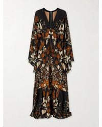 Johanna Ortiz - Wildflower Rites Printed Silk-Georgette Maxi Dress - Lyst