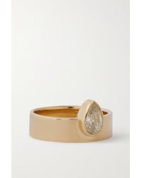 Wwake Monolith Ring Aus 14 Karat Gold Mit Diamant - Mettallic