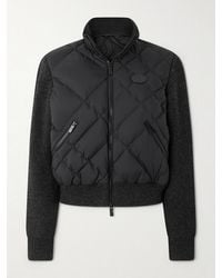 Burberry - Ribbed Wool-Blend Paneled Padded Shell Down Jacket - Lyst