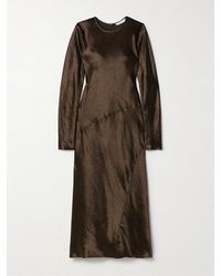 Max Mara - Elogio Midikleid Aus Satin - Lyst