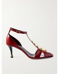 Chloé - Cleiat Embellished Patent-Leather Pumps - Lyst