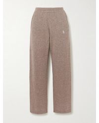 Sporty & Rich - Src Embroidered Cashmere And Wool-Blend Pants - Lyst