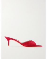 Gianvito Rossi - Elle 55 Suede Mules - Lyst