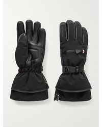 Moncler - Appliquéd Paneled Gore-Tex And Leather Gloves - Lyst