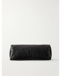 Rick Owens - Baguette Logo-Debossed Crinkled Leather Clutch - Lyst