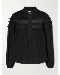 Isabel Marant - Doane Ruffled Cotton-Blend Voile Blouse - Lyst
