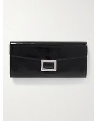 Roger Vivier - Belle Vivier Buckled Patent-Leather Clutch - Lyst