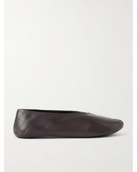 The Row - Stella Ballerinas Aus Leder Mit Shearling-Futter - Lyst