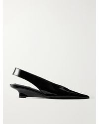 TOTEME - The Wedge Patent-Leather Slingback Pumps - Lyst