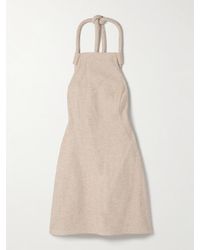 Cult Gaia - Lenis Cotton And Linen-Blend Halterneck Mini Dress - Lyst