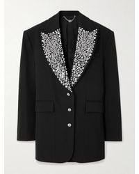 Rabanne - Studded Grain De Poudre Wool Blazer - Lyst