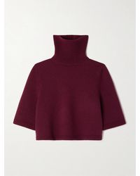 Alaïa - Verkürzter Stehkragenpullover Aus Einer Kaschmirmischung - Lyst