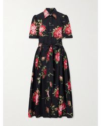 Dolce & Gabbana - Rose Bouquet-Print Poplin Shirt Dress - Lyst