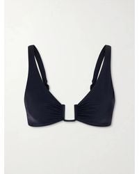 Away That Day - Palma Embellished Gathered Bikini Top - Lyst
