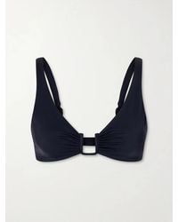 Away That Day - Palma Embellished Gathered Bikini Top - Lyst