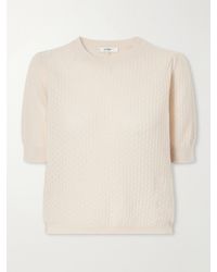 FRAME - The Gathered Honeycomb Cashmere Sweater - Lyst