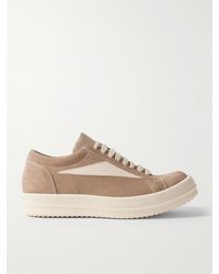 Rick Owens - Vintage Leather-Trimmed Suede Sneakers - Lyst