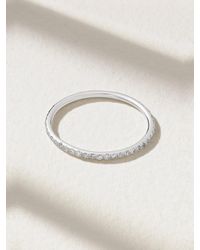 Ileana Makri - Bague En Or Blanc 18 Carats (750/1000) Et Diamants Thread - Lyst