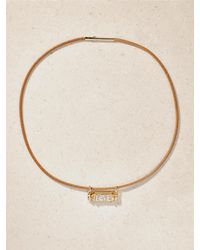 Marie Lichtenberg - Love Smash Locket 18-Karat And, Diamond And Leather Necklace - Lyst