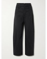 Mother - The Half Pipe Flood High-Rise Tapered Jeans - Lyst