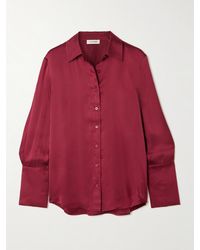 Anine Bing - Amanda Silk-Blend Satin Blouse - Lyst