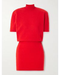 Jacquemus - The Castagna Wool-Blend Turtleneck Mini Dress - Lyst