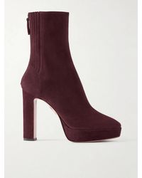 Aquazzura - Martine 110 Suede Ankle Boots - Lyst