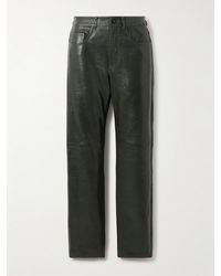 Blazé Milano - Emera Hose Mit Geradem Bein Aus Leder Mit Schlangeneffekt - Lyst