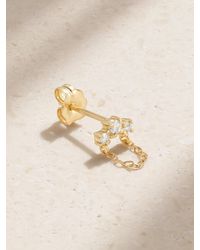 STONE AND STRAND - Dainty Diamond Trio 14-Karat Diamond Single Earring - Lyst