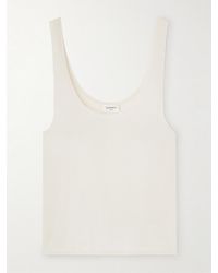 Saint Laurent - Oberteil Aus Einer Mischung Aus Wolle, Kaschmir Und Seide - Lyst