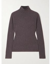 arch4 - Ariana Ribbed Turtleneck Cashmere Sweater - Lyst