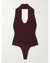 KHAITE - Toto Stretch-Knit Halterneck Bodysuit - Lyst