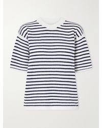 Bottega Veneta - Striped Crocheted Cotton T-Shirt - Lyst