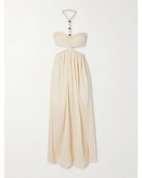Isabel Marant - Justine Neckholder-Maxikleid Aus Baumwollgaze Mit Cut-Outs Und Verzierungen - Lyst