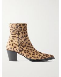 Jimmy Choo - Cece 60 Leopard-Print Pony Hair Ankle Boots - Lyst