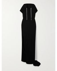 Rick Owens - Robe Longue À Capuche En Jersey De Coton Edfu - Lyst