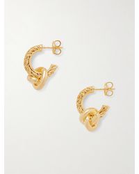 Bottega Veneta - Plated Hoop Earrings - Lyst