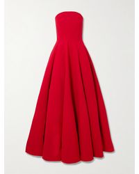 Solace London - Mathilde Strapless Crepe Gown - Lyst