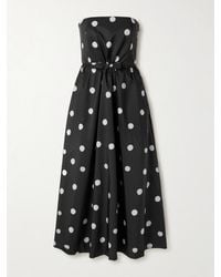 BERNADETTE - Bodette Strapless Bow-Detailed Polka-Dot Taffeta Gown - Lyst