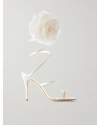 Magda Butrym - Spiral Appliquéd Satin Sandals - Lyst