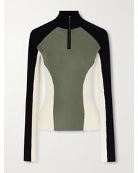 Zimmermann - Clash Ribbed Jersey Half-Zip Sweater - Lyst